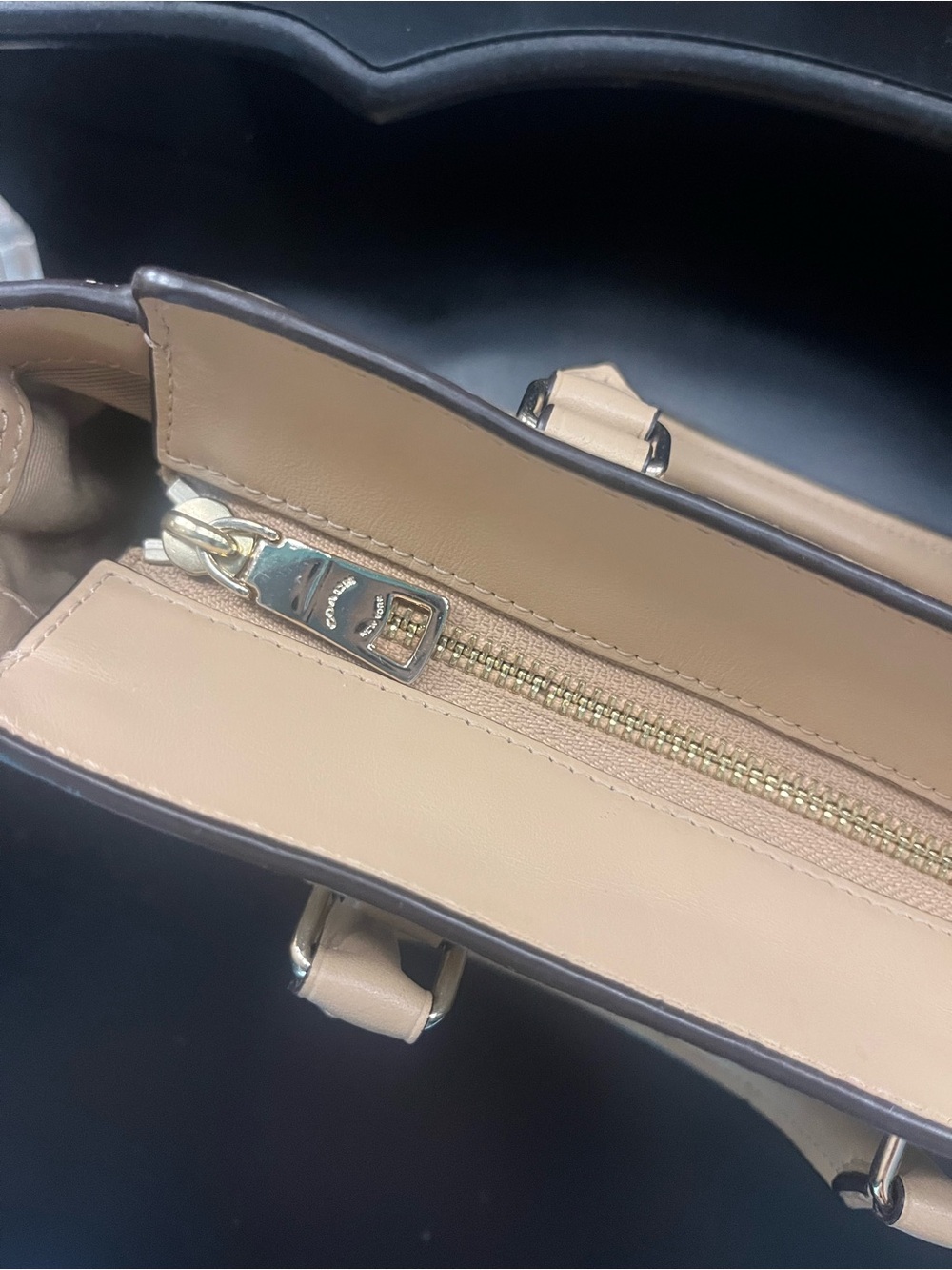 Coach Pebbled Leather Mini Blake Carryall Taupe Top Handle Gold Hardware - Picture 13 of 14